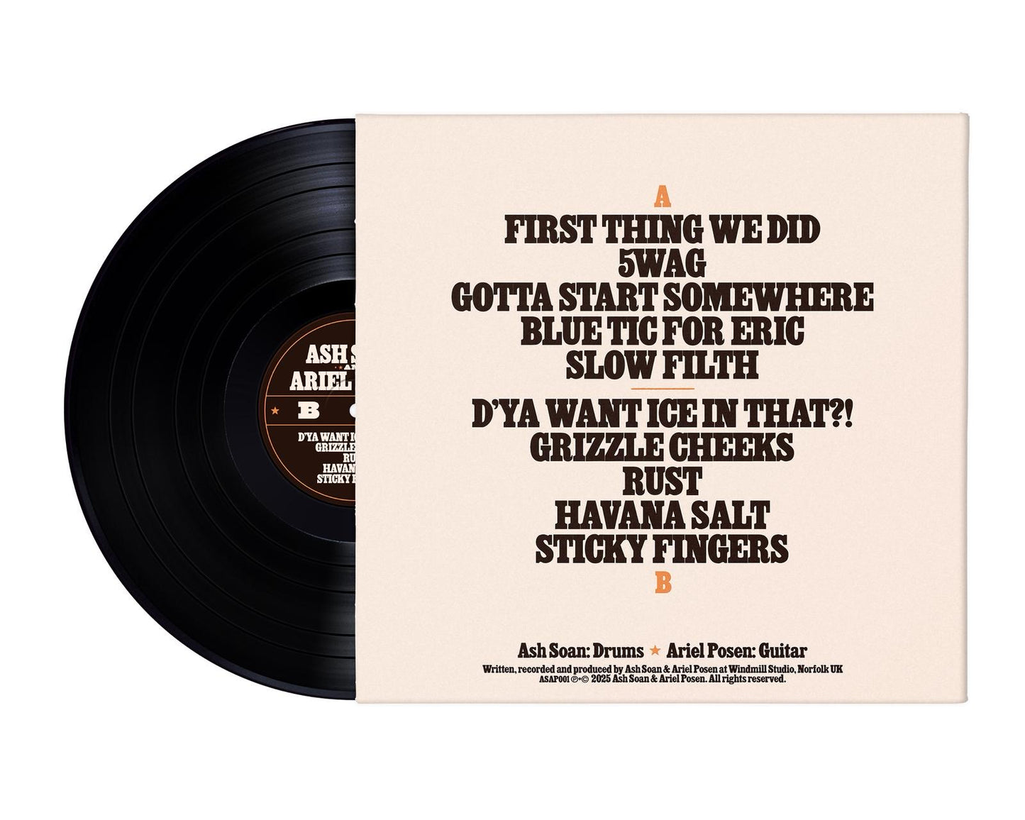 Ash Soan & Ariel Posen Signed 10" Vinyl Album